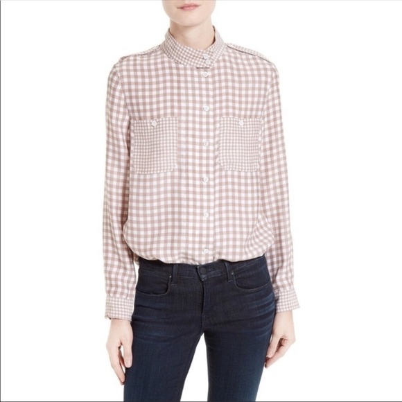 Equipment Alma Gingham Silk Button Down - Picture 1 of 7